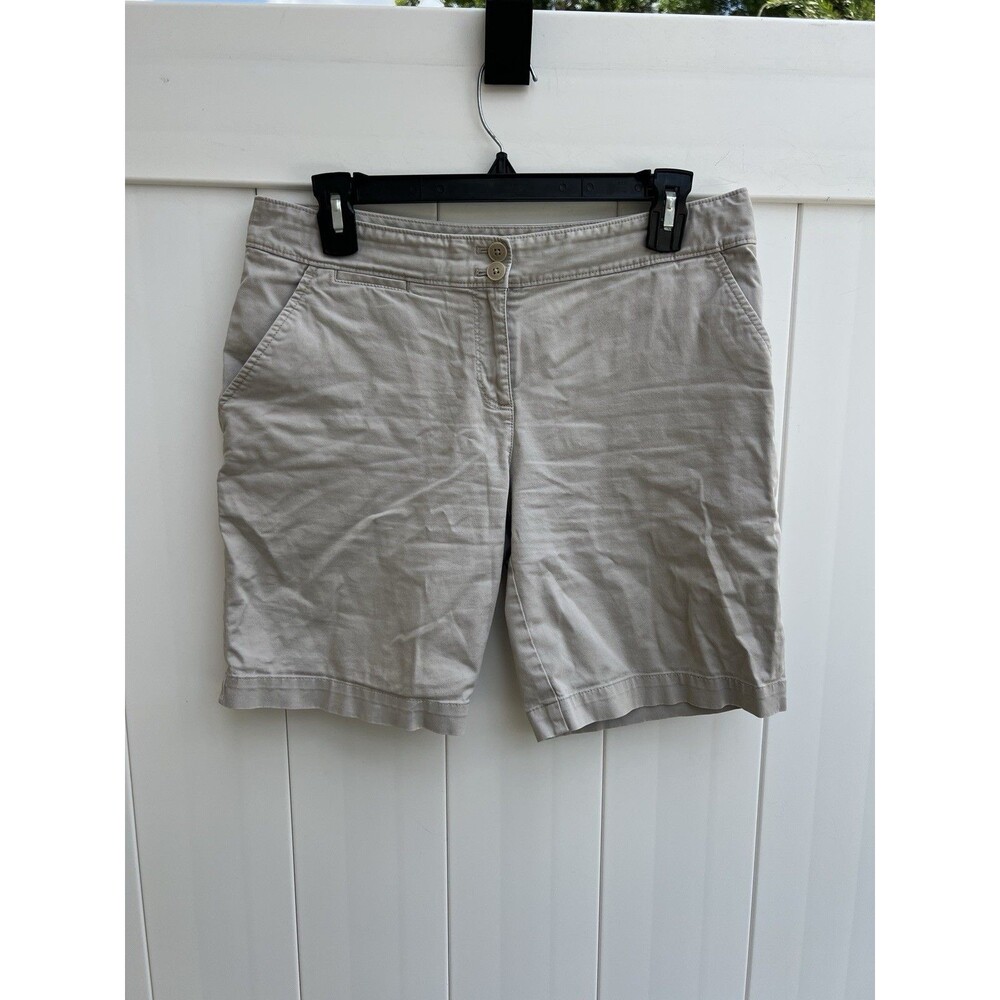 Tommy Bahama Women's Chino Shorts Gray Size 6 Stretch Cotton Pockets
